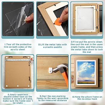 Amazon.co.jp: Sintuff 子供用アートフレーム マグネットフロント開口